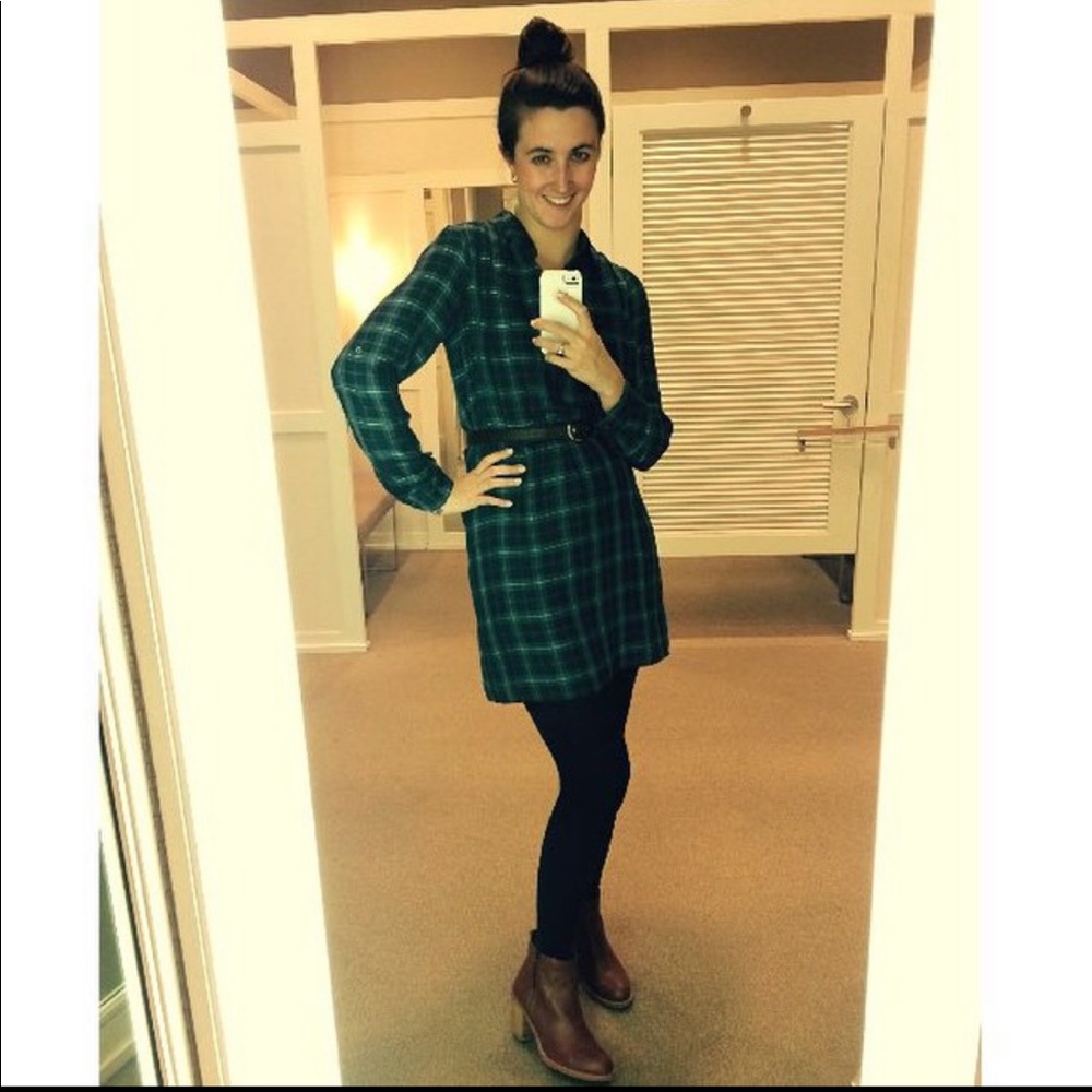 Plaid Shirt Dress - image 2